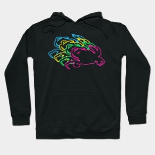 Crab 80s Neon Hoodie